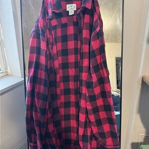 Blue Mountain Plaid Flannel Shirt - Red and Black